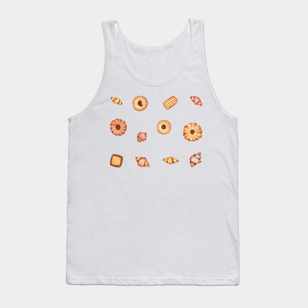 Cookies and mini-croissants Tank Top by Flowersforbear